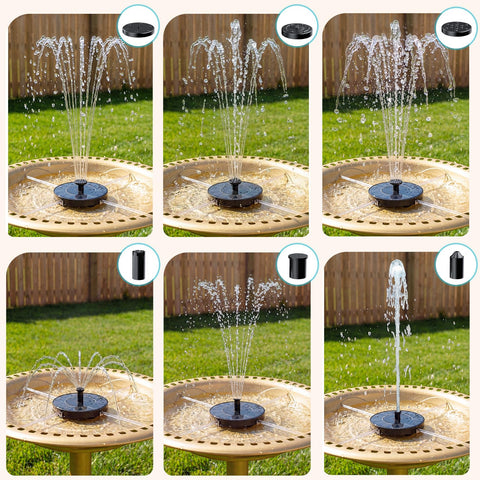 AMZtime solar fountain fixed brackets keep spray centered and tidy