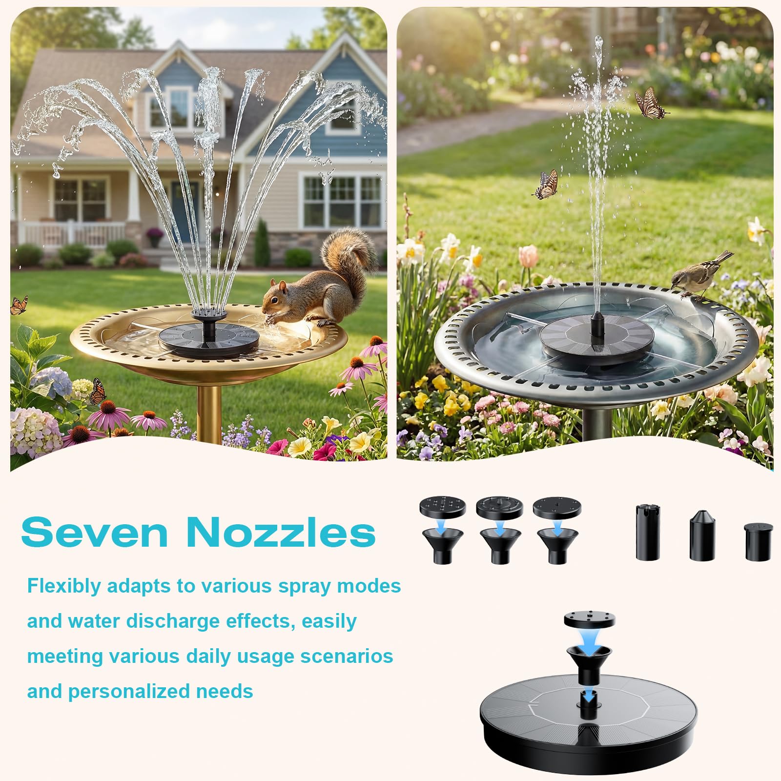 AMZtime water spray reaches 12–20 inches under bright sun.