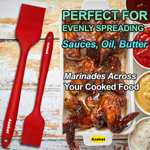Anaeat dishwasher-safe basting brush for quick cleanup.