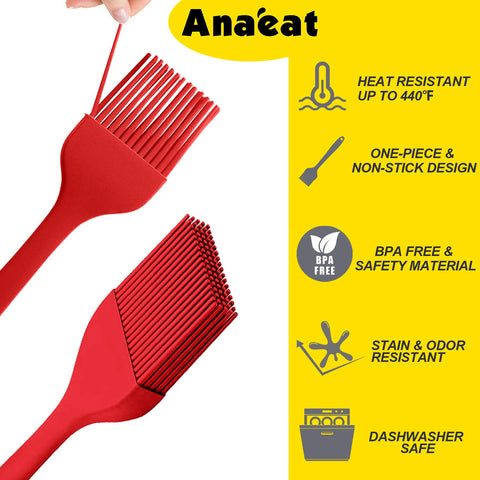 Anaeat thick bristles hold sauce for even coverage.