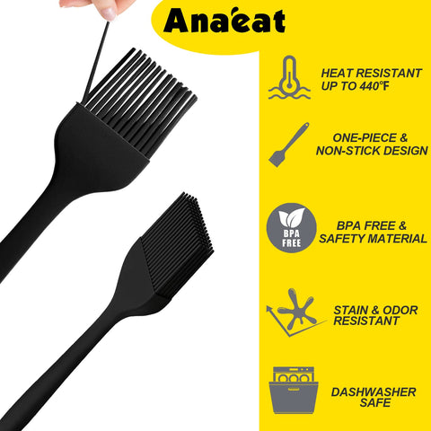 Anaeat silicone brush suitable for grilling and baking scenarios.
