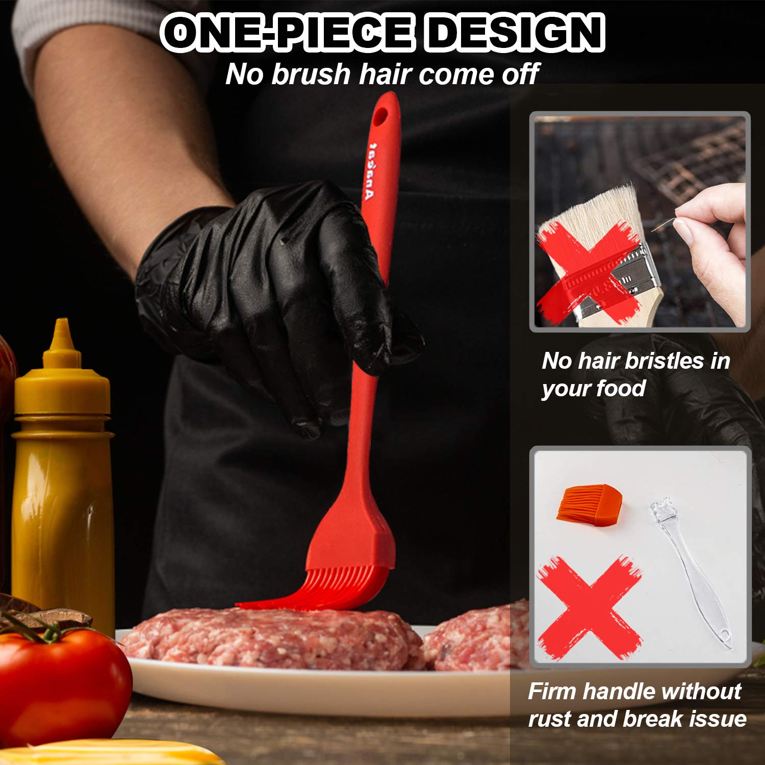 Anaeat heat resistance up to 446°F/230°C suitable for grilling.