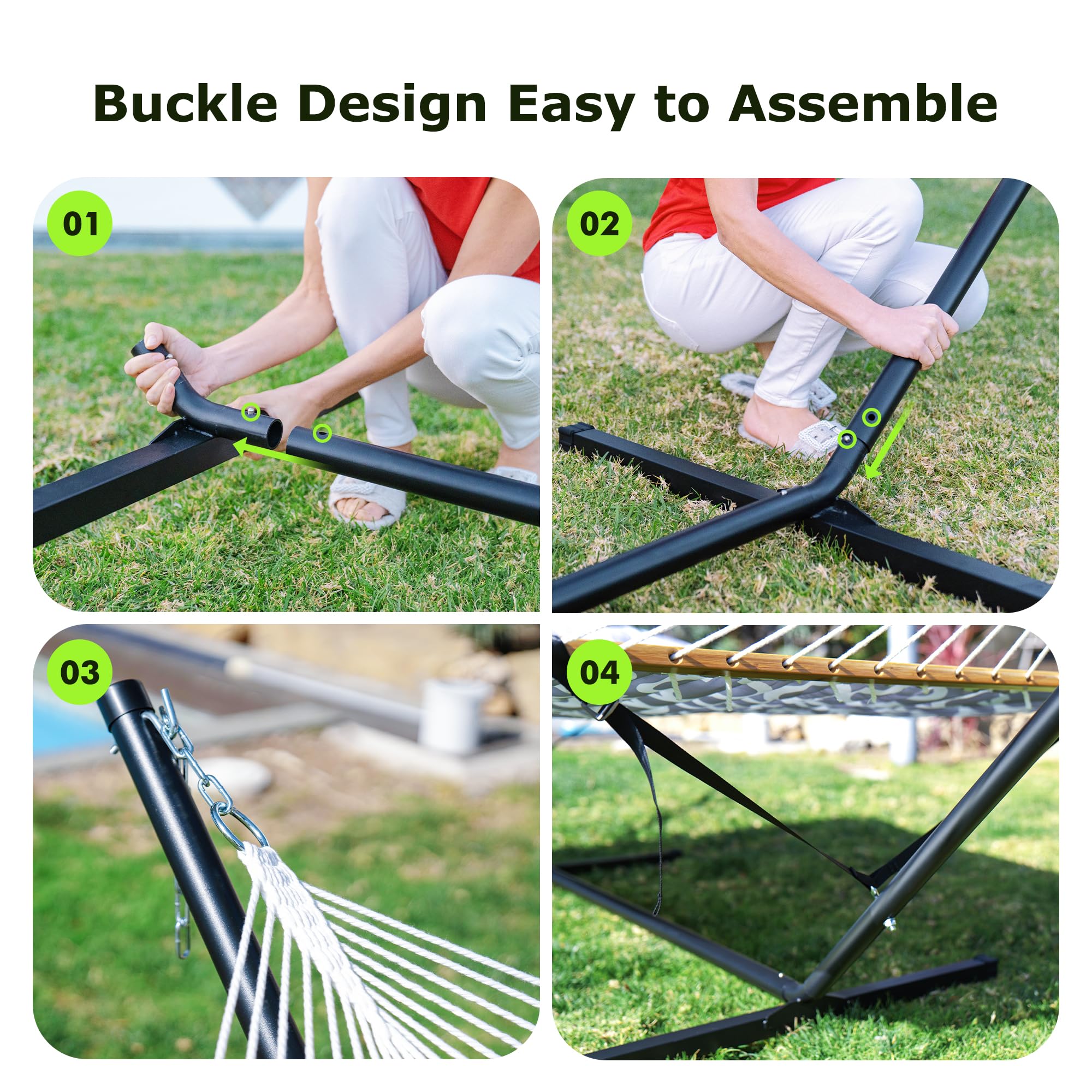 ANAGOO detachable pillow on the hammock for head and neck support