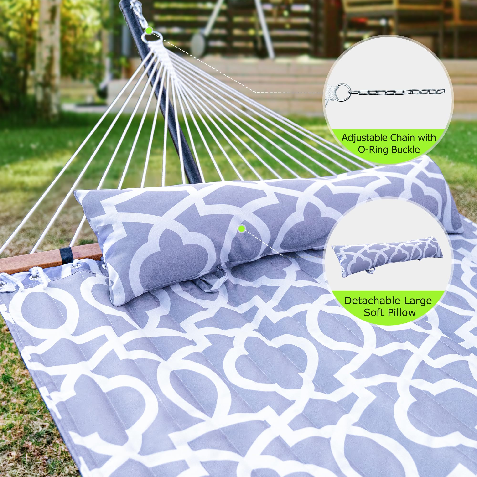 ANAGOO hammock bed with soft breathable fabric and detachable pillow