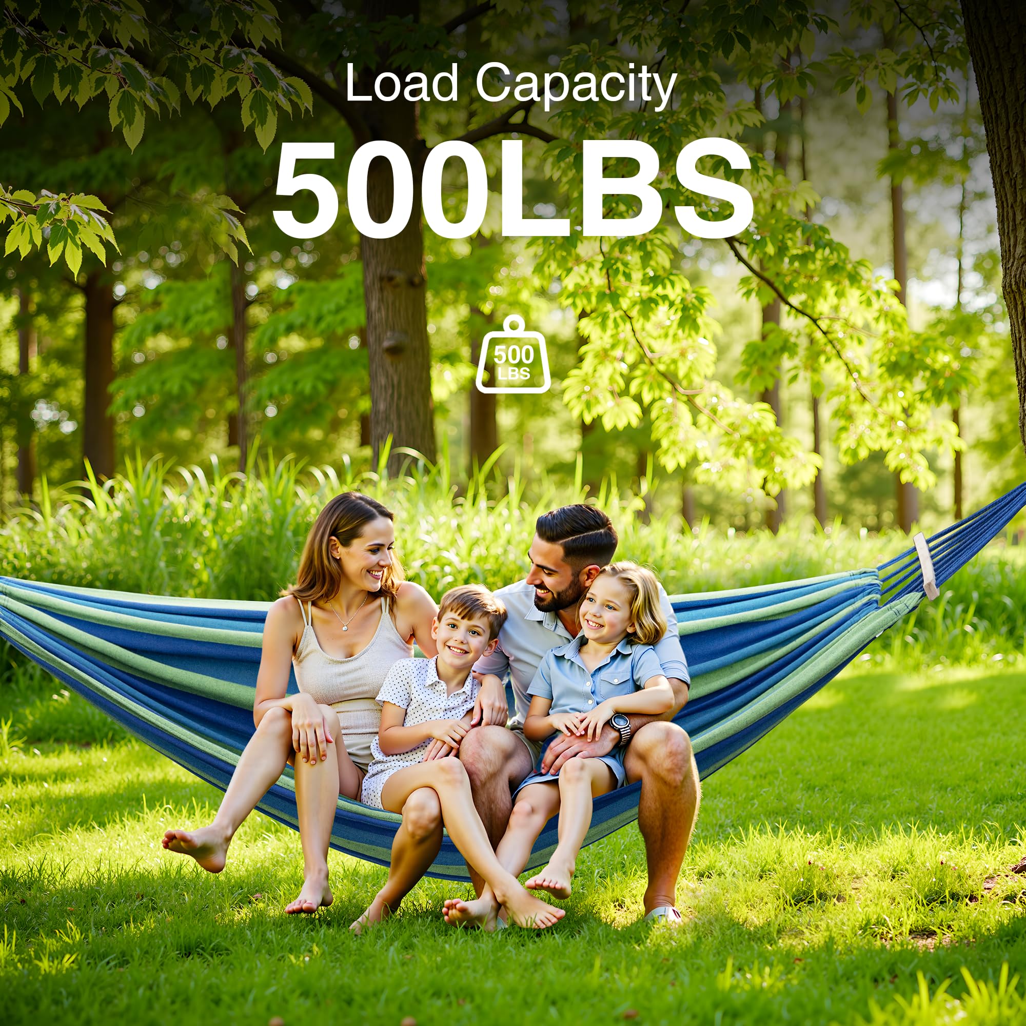 ANAGOO hammock stand with thickened steel tubes supports stable outdoor setup.