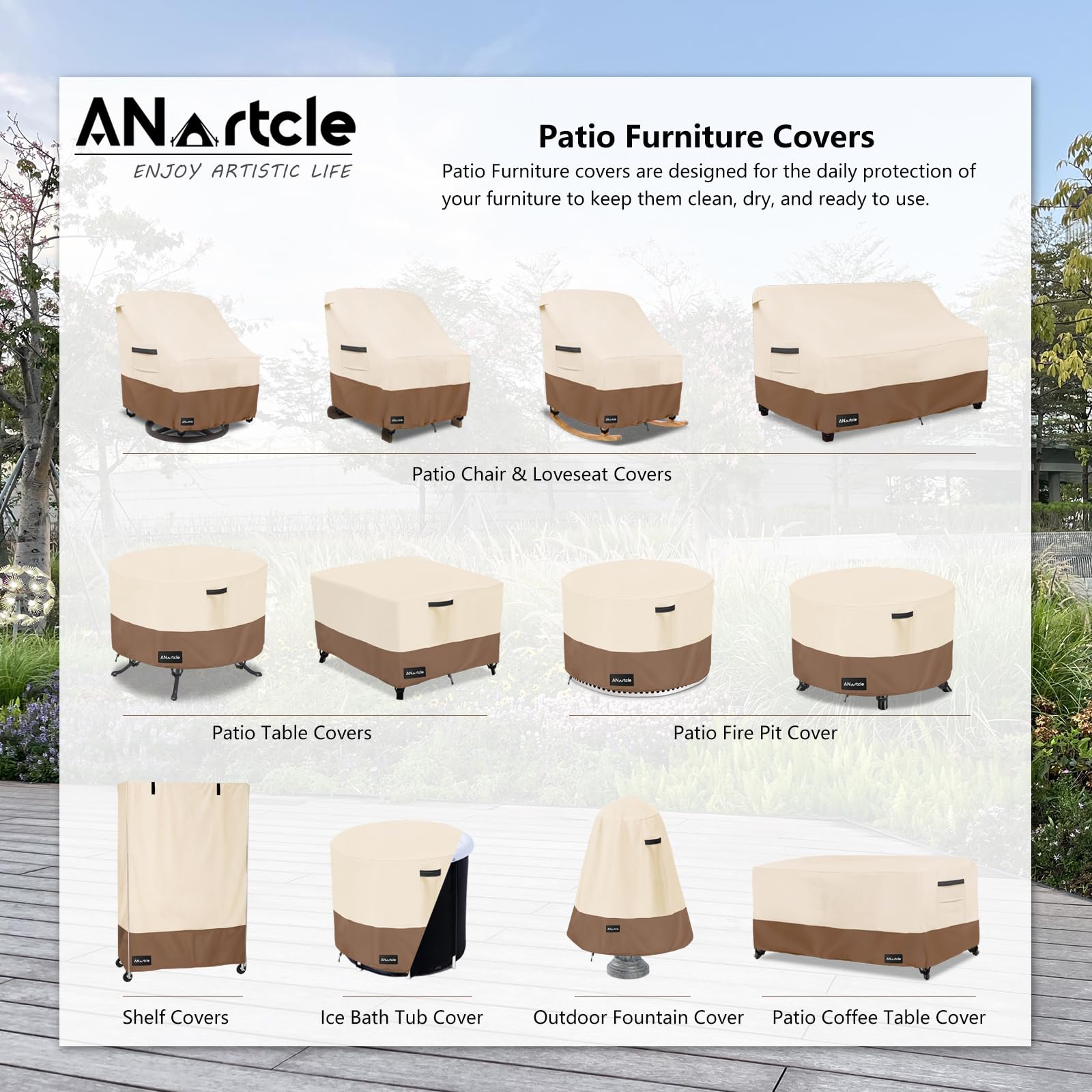 ANartcle cover side view shields patio chairs in any weather