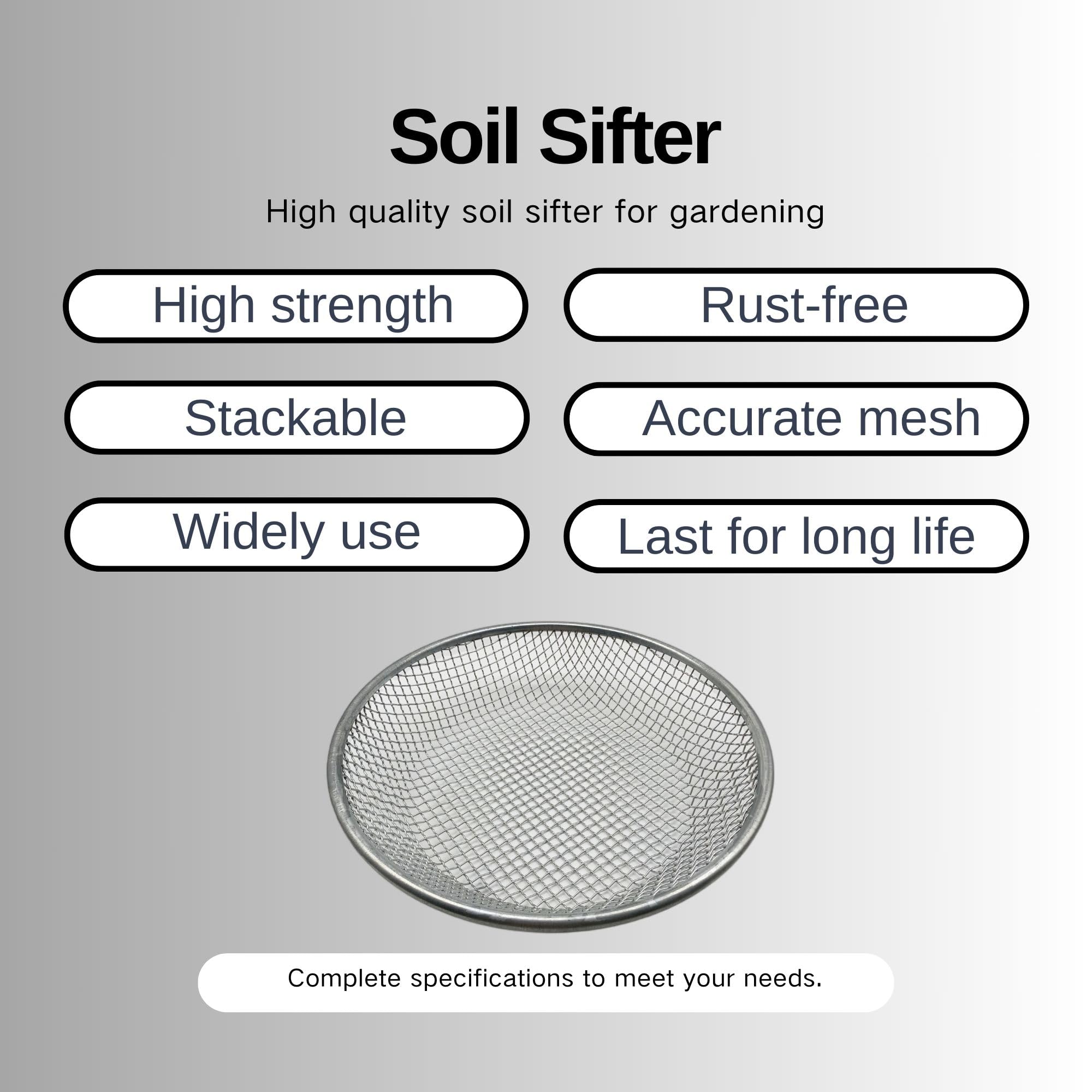 Anbadum 3-piece soil sieve set covers multiple garden and yard jobs.