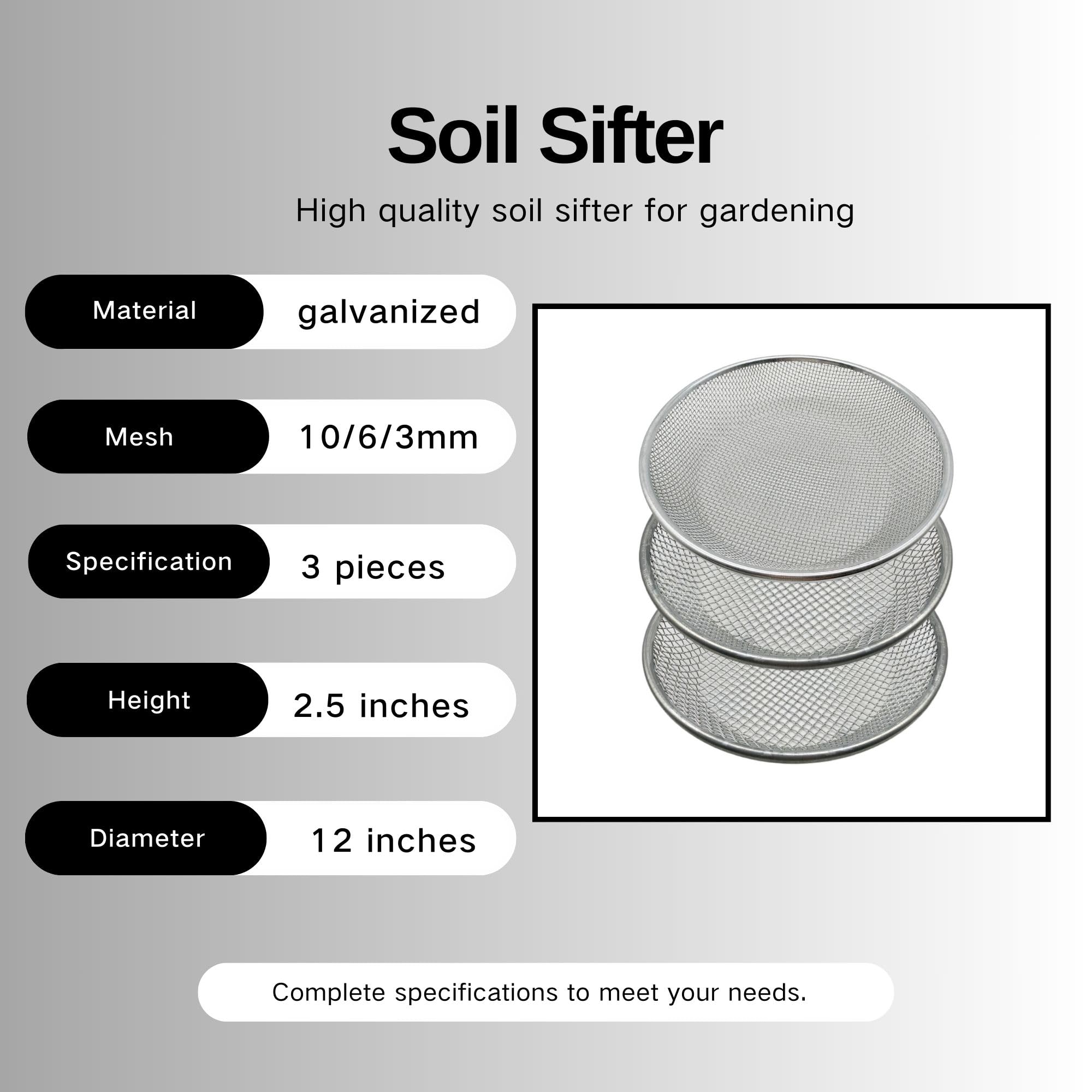 Anbadum easy-clean design simplifies maintenance after sieving tasks.