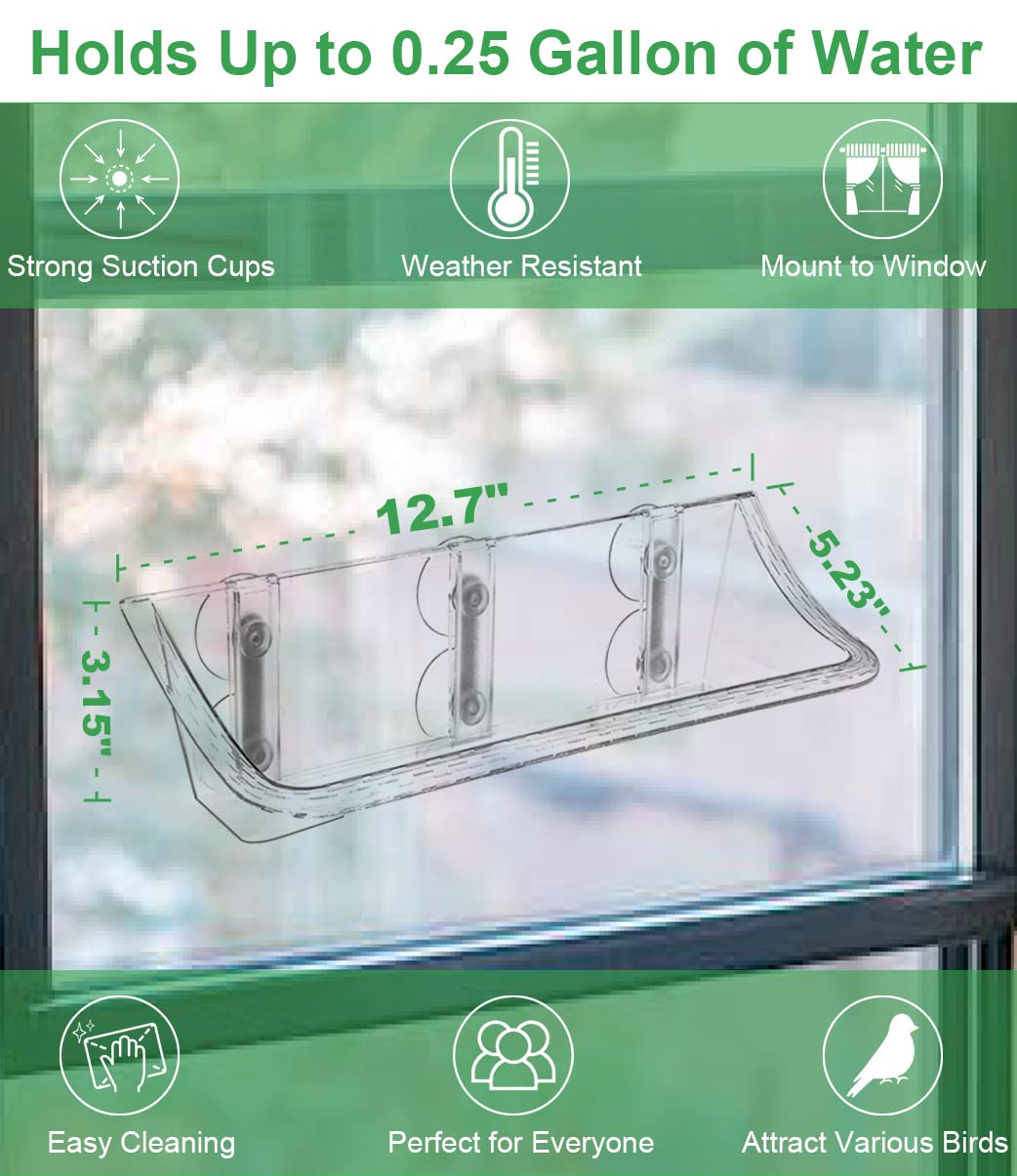 AnBaiMei large feeding tray reduces refills by holding more water and seed
