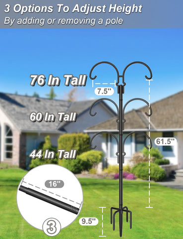 AnBaiMei 76-inch height with extensions for flexible garden setup