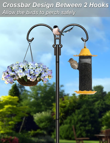 AnBaiMei bird feeder hanger ready for feeders and planters.