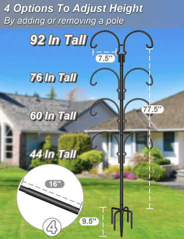 AnBaiMei dual-side hooks with crossbar for secure bird perching.