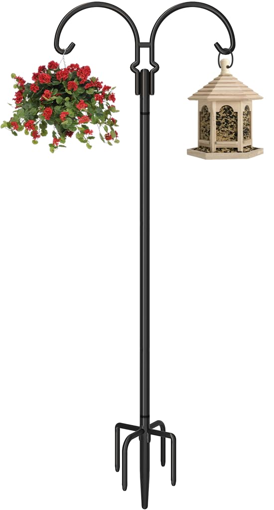 AnBaiMei outdoor double shepherds hook with five-prong base for stability.