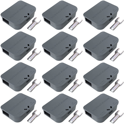 Anblak mouse station 12-pack keyless design protecting kids and pets indoors and outdoors