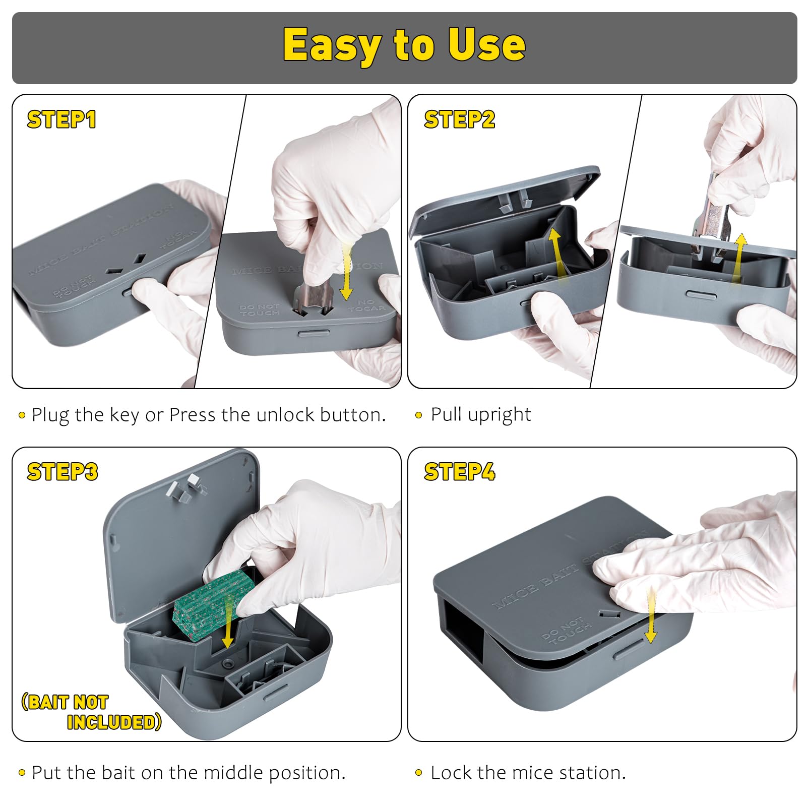 Anblak mouse station 12-pack sealed lid keeps contents secure