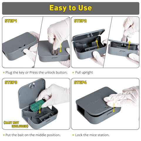 Anblak mouse station 12-pack sealed lid keeps contents secure