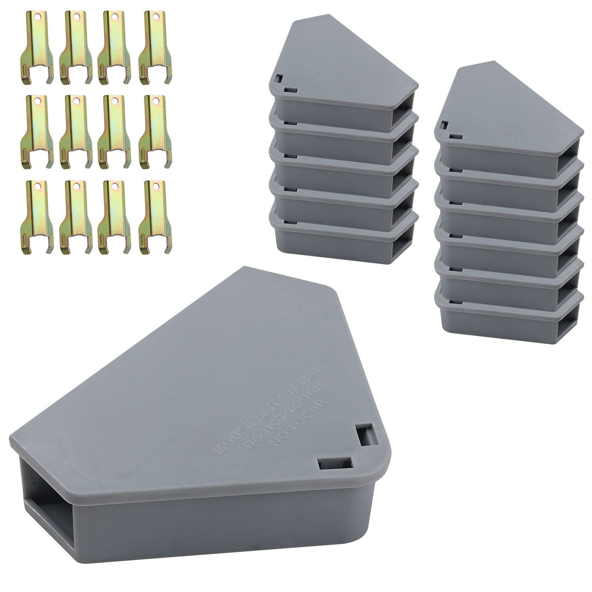 Anblak Mouse Station 12-pack setup showing multiple units for organized protection.