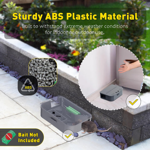 Anblak mouse station 12-pack weatherproof ABS for outdoor use