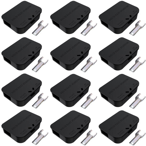 Anblak mouse station 12-pack front view, compact indoor-outdoor design.