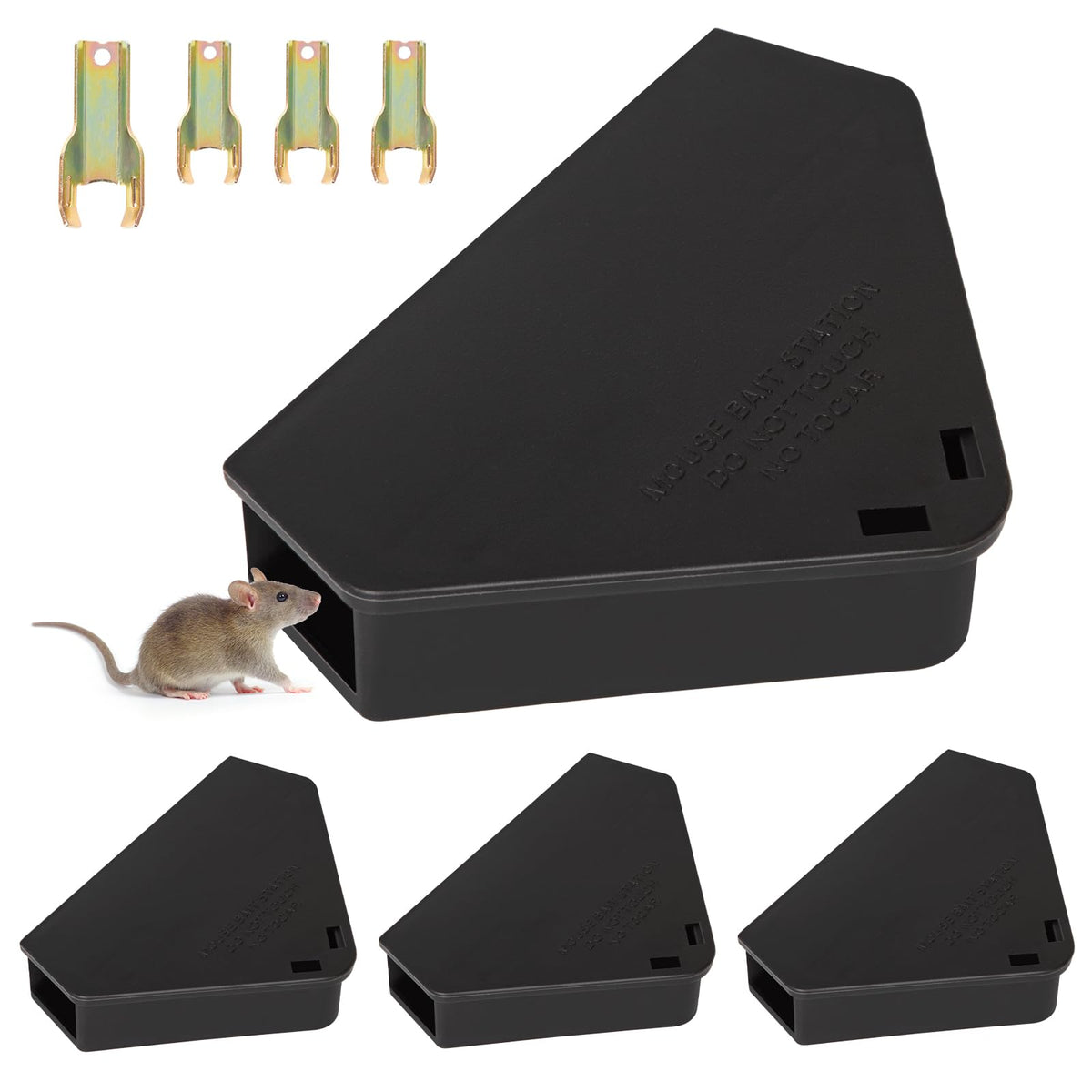 Anblak Mouse Station 4-pack with keys provides lockable, secure indoor storage