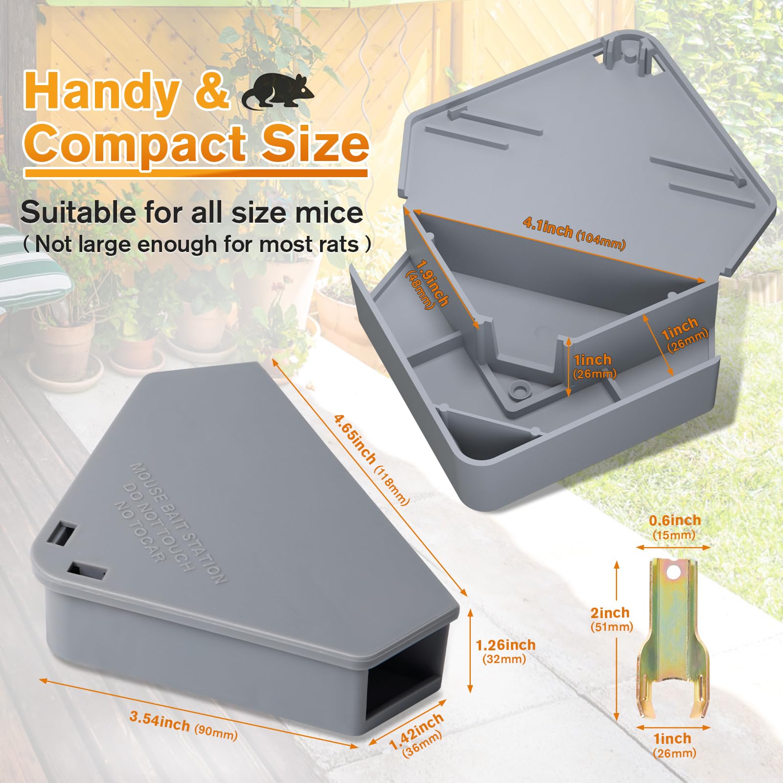 Anblak mouse station with tamper-proof lock ensures safe lid inspection.