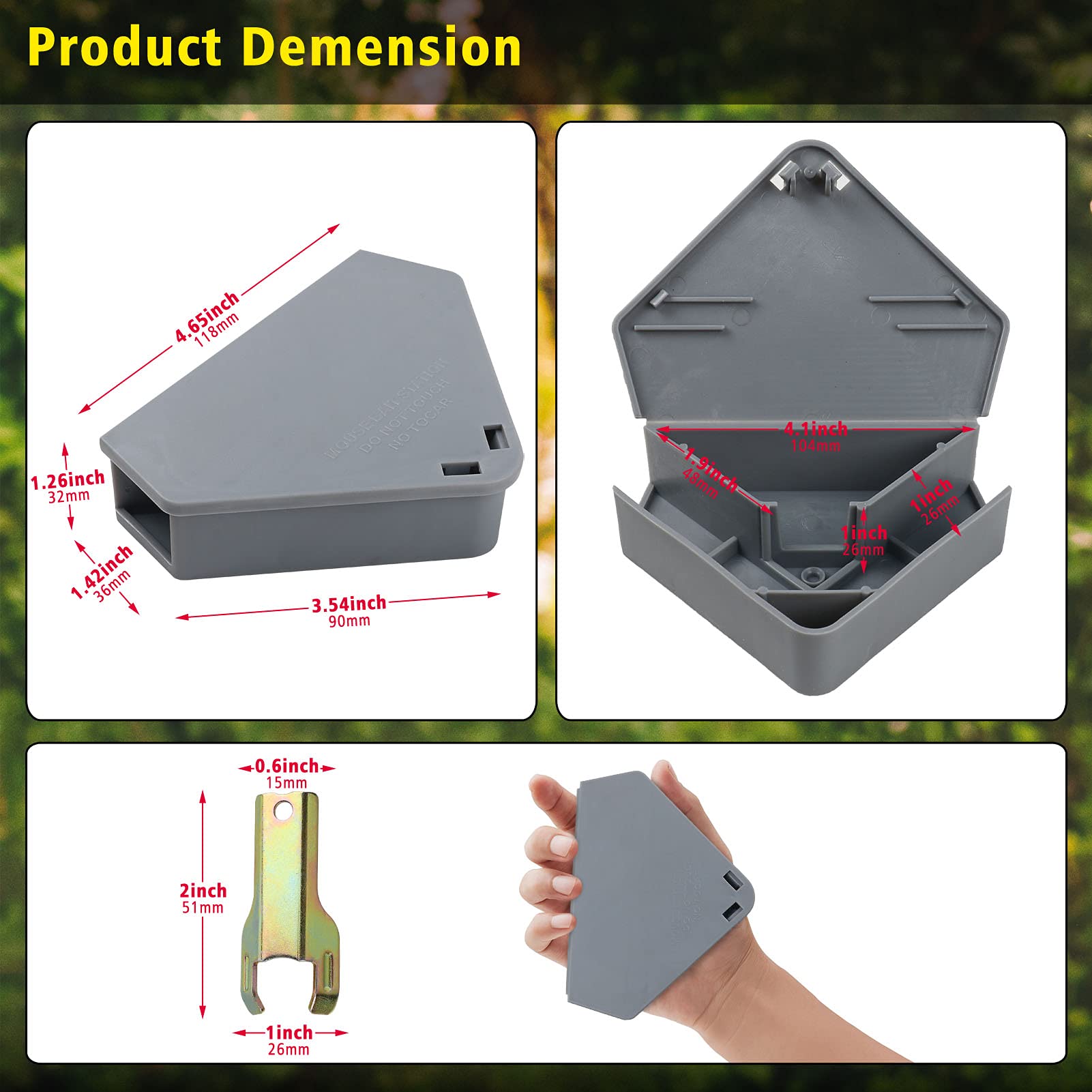 Triangular, low-profile design of Anblak Mouse Station fits tight spaces.