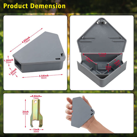 Triangular, low-profile design of Anblak Mouse Station fits tight spaces.