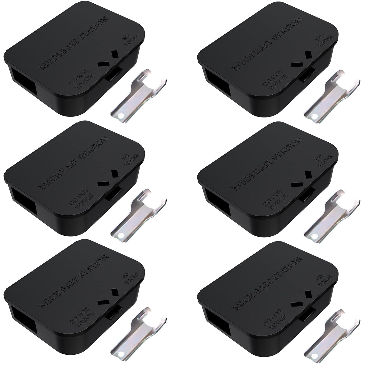 Anblak Mouse Stations 6Pack front view highlights compact weatherproof design for indoor and outdoor use.