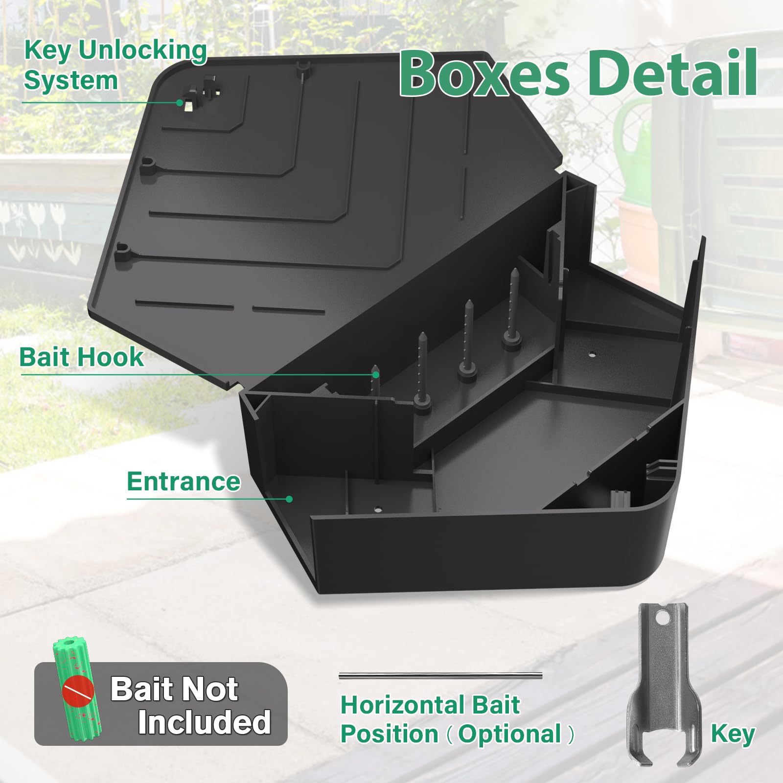 Anblak rat station durable plastic resists scratches and cleans easily.
