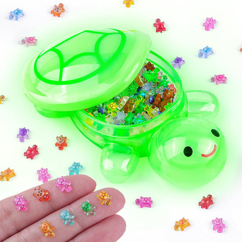 Anboor 200 mini resin turtles glow-in-the-dark set for fairy gardens.