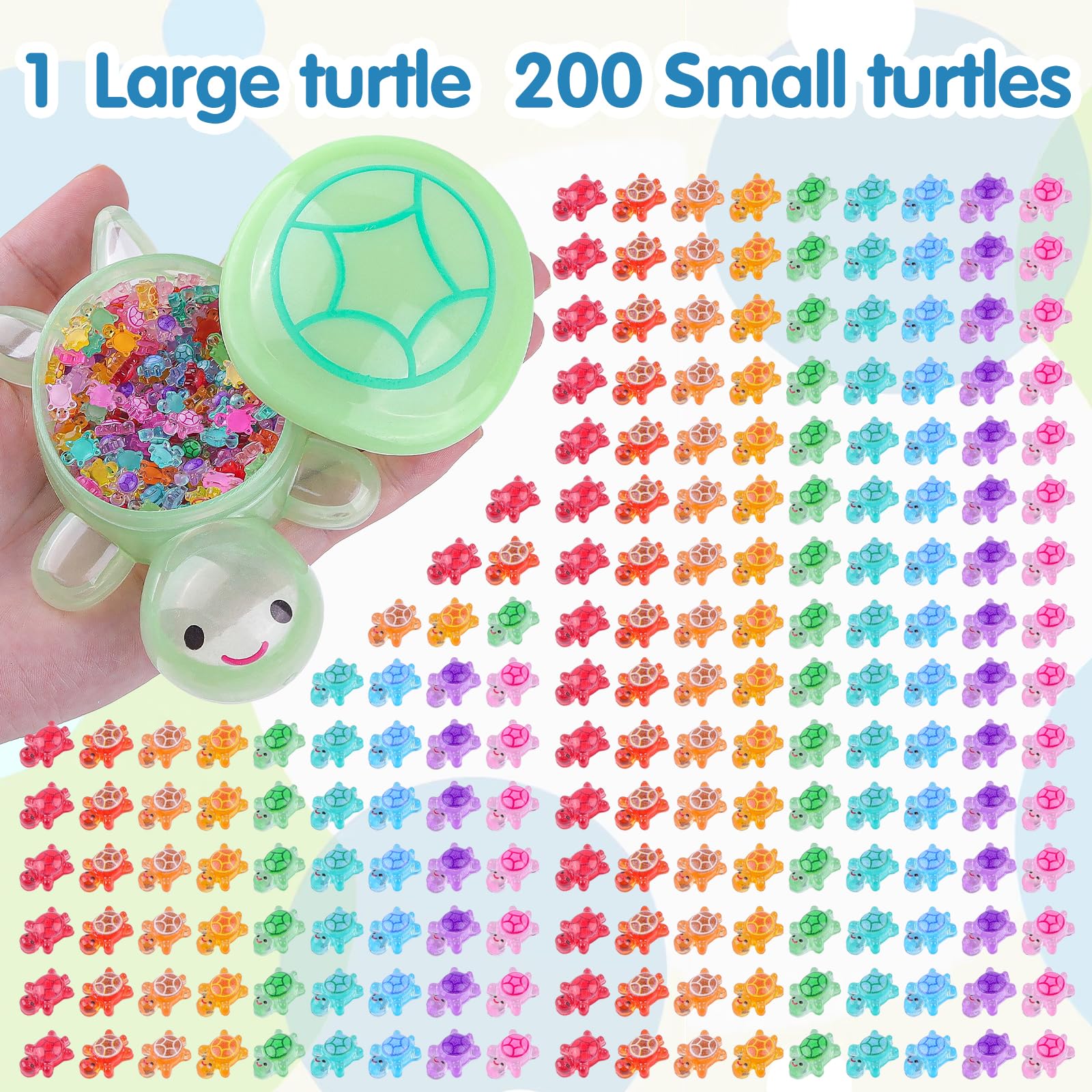 Anboor jumbo resin turtle glow-in-the-dark accent for dollhouse scenes.