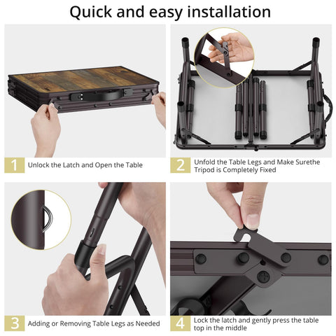 Anbte camping table with carrying handle for easy transport