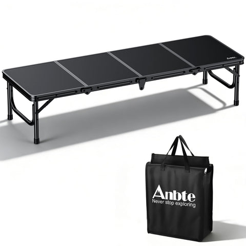 Anbte 4ft low folding picnic table with storage bag for quick outdoor meals.