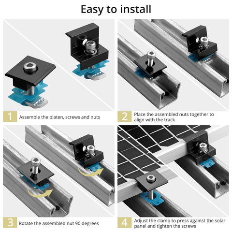 Anbte black mounting kit blends with modern roofs with sturdy performance