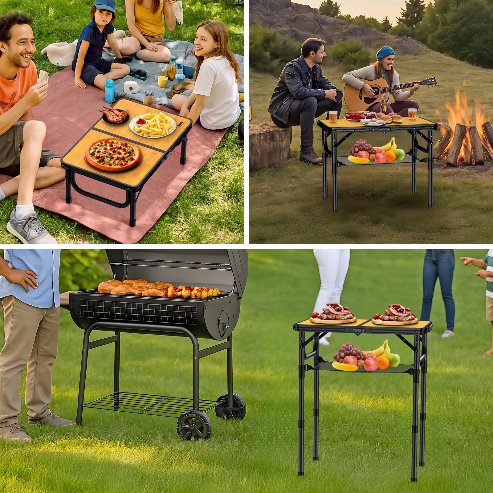 Anbte table suitable for indoor and outdoor use.