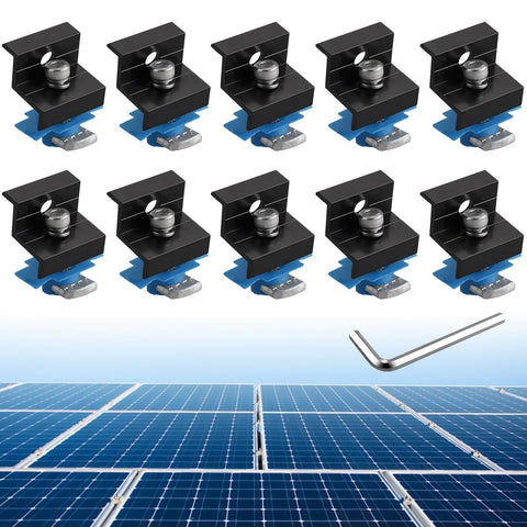 Anbte end clamp 30mm for secure Unistrut mounting of solar panels.