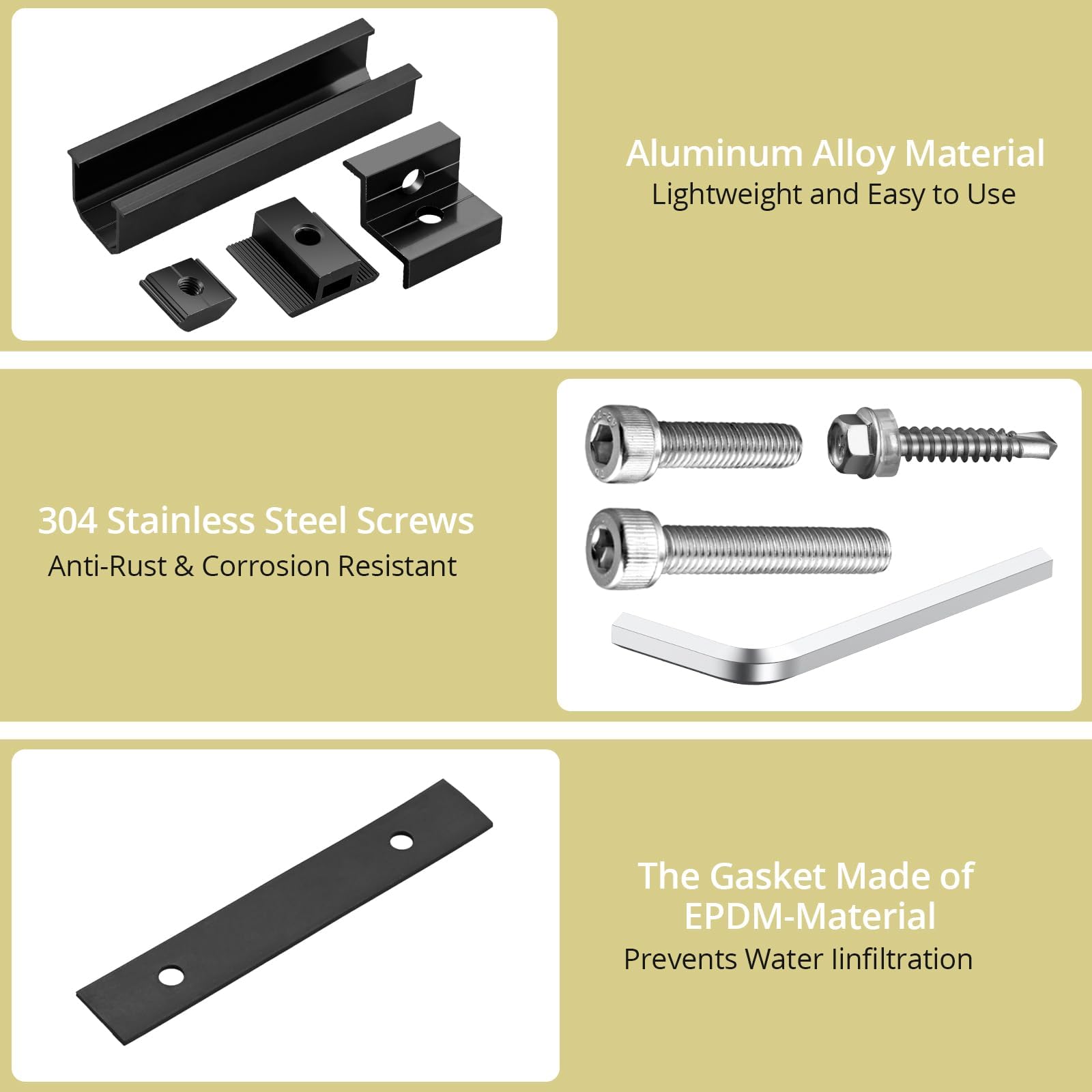 Anbte end clamps for quick, stable edge attachment