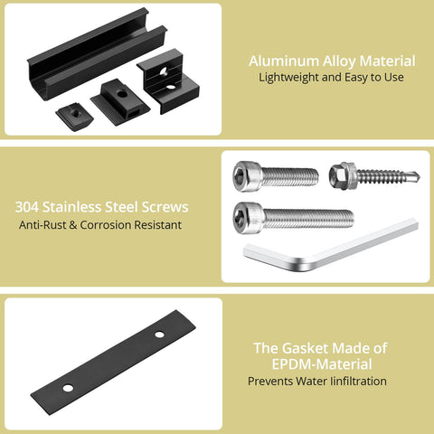 Anbte end clamps for quick, stable edge attachment
