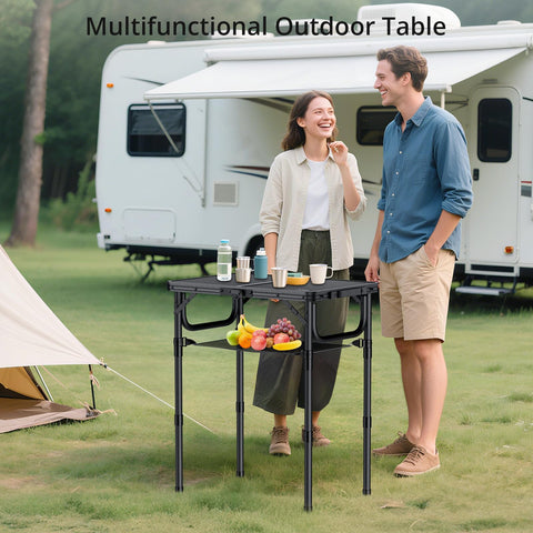 Anbte folding table height adjustment for versatile seating setups