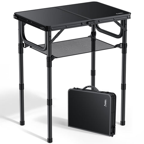 Anbte folding camping table with storage net for organized outdoor dining