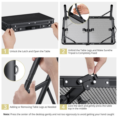 Anbte folding grill table dimensions 22.8 by 16 inches.