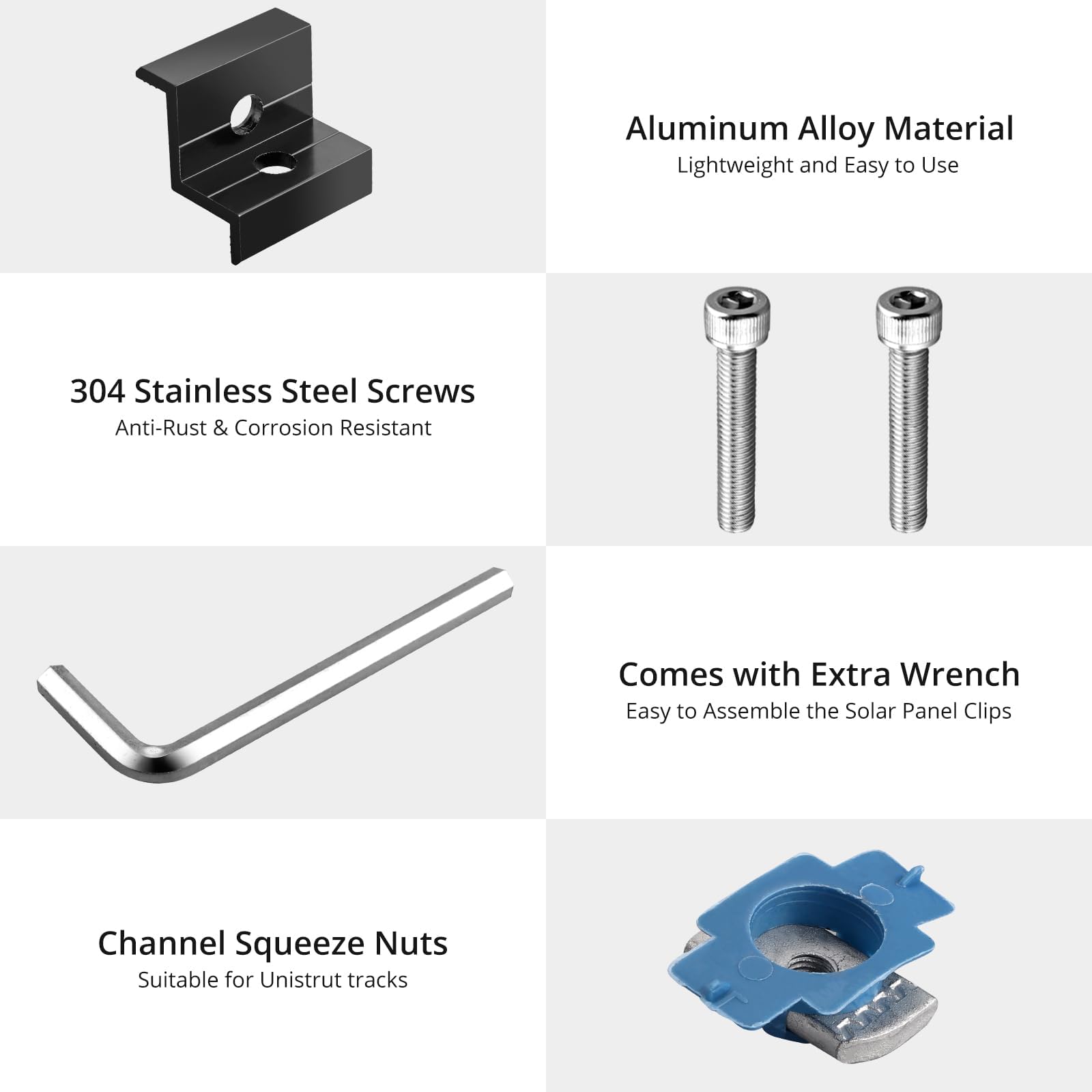 Anbte installation kit provides a complete setup for fast assembly.