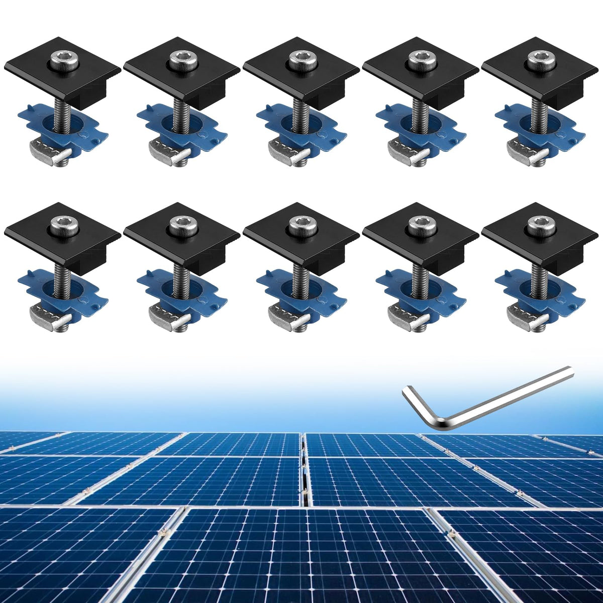 Anbte mid clamp for Unistrut fitting 30mm panels for secure roof mounting