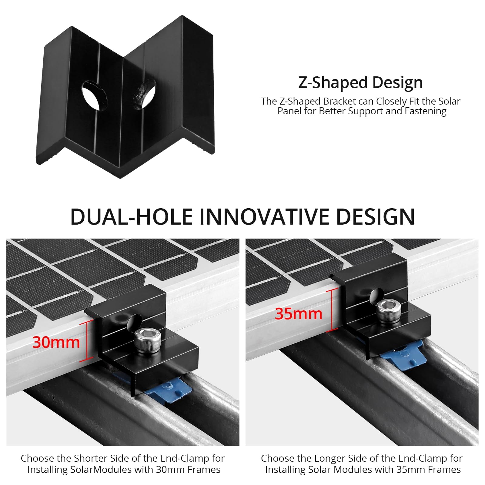 Anbte pre-drilled holes design speeds up panel attachment.