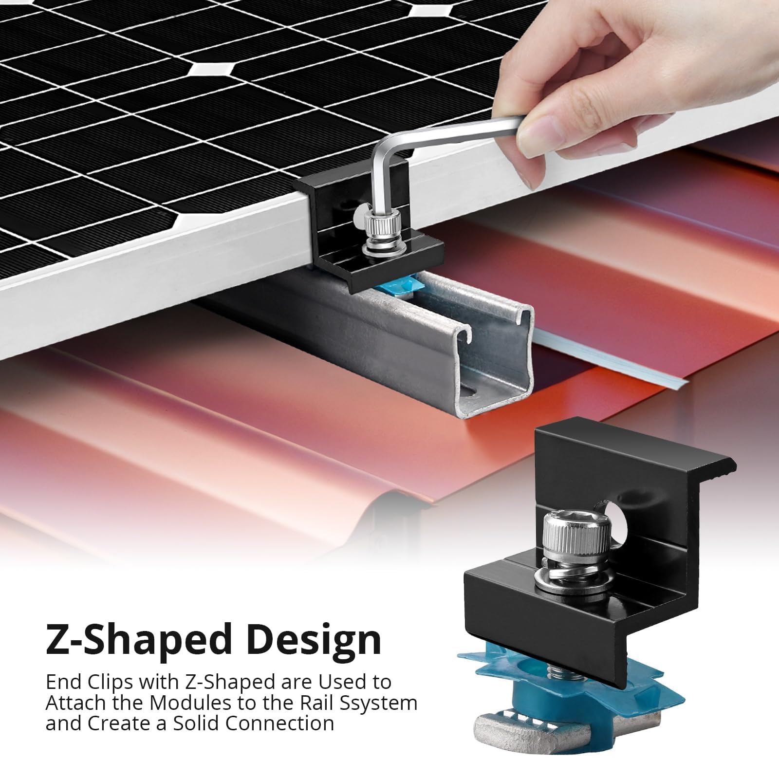 Anbte mounting system for flat roofs suitable for various roof types
