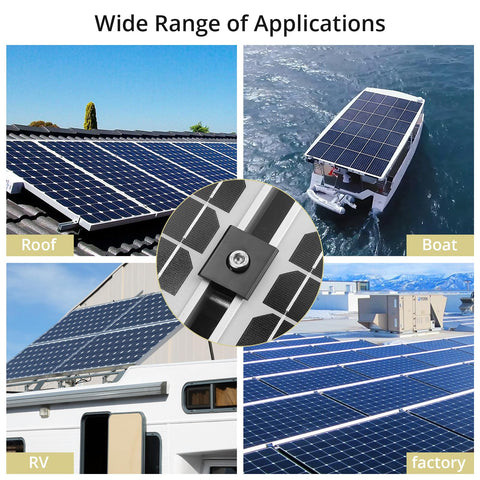 Anbte clamps installed on metal roof for versatile solar mounting