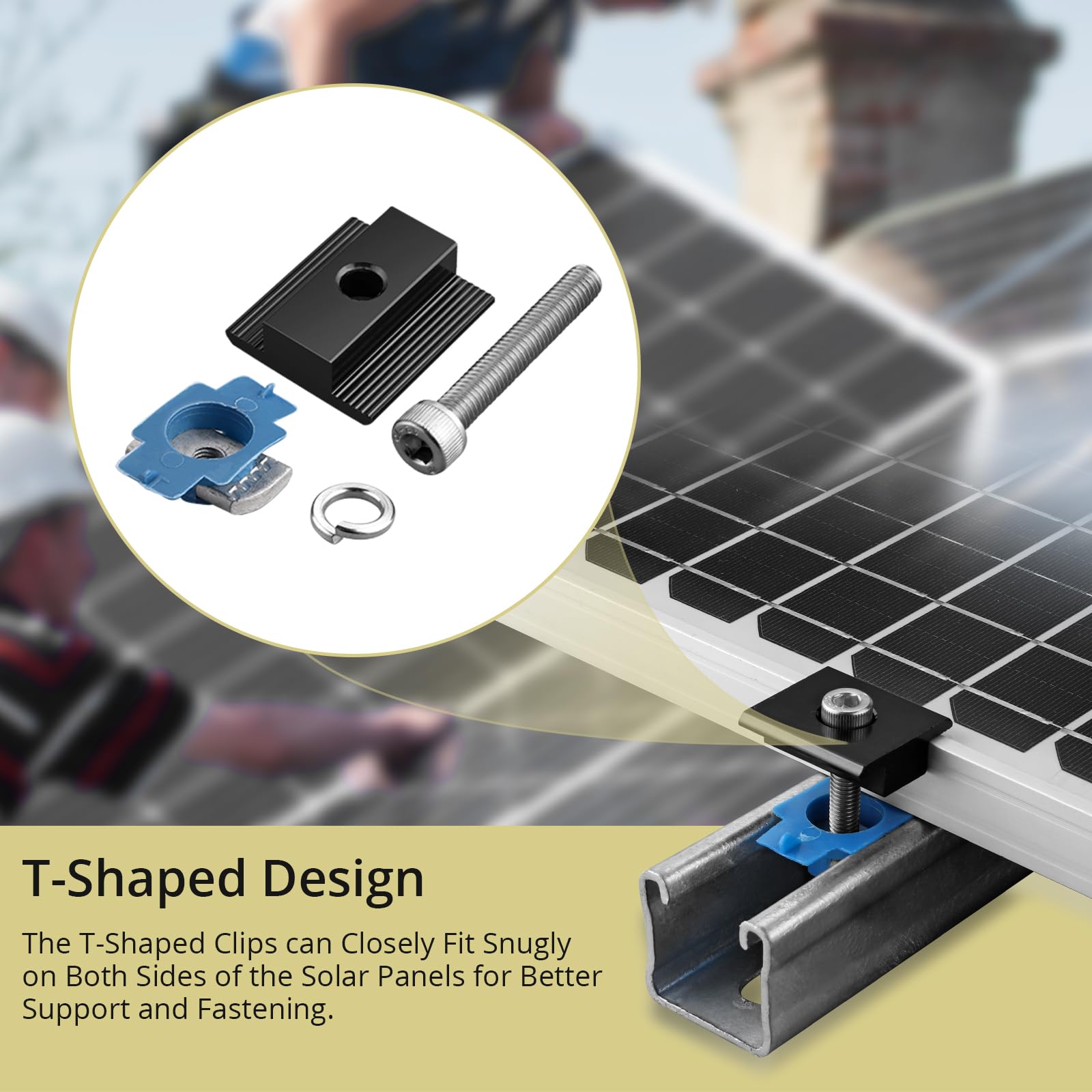 Anbte solar mount kit with screws and nuts for quick installation