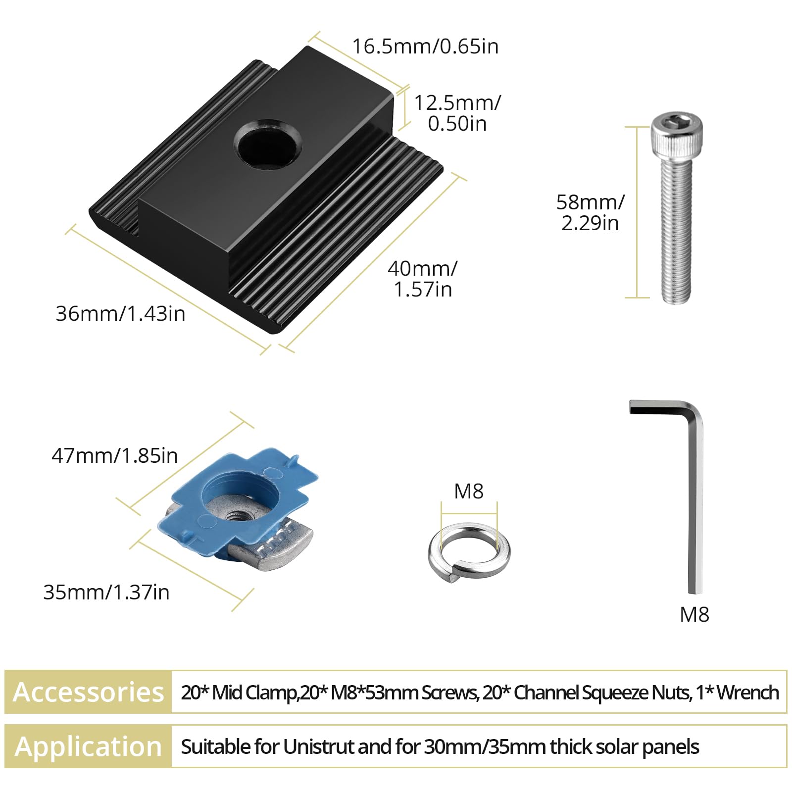 Anbte solar panel bracket kit enables fast, accurate installation.