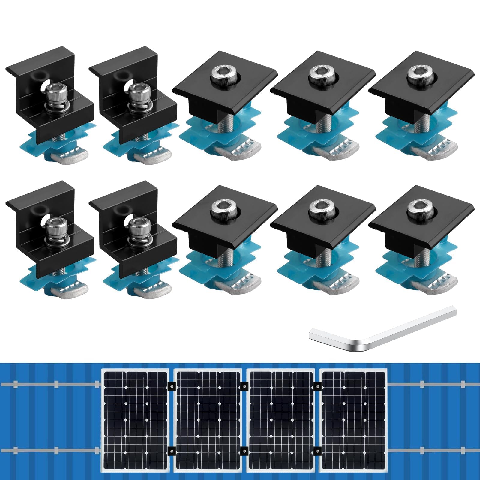 Anbte solar panel mounting brackets for Unistrut 30-35mm secure roof installation