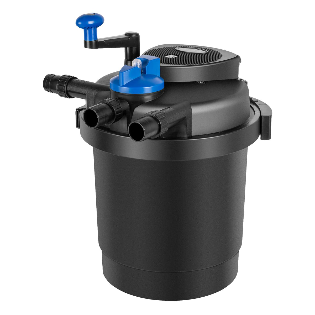 Anbull Bio Pressure Pond Filter front view showing compact filtration system and clear benefits
